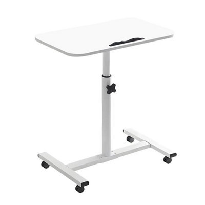  - White Overbed Height Adjustable Notebook Laptop Desk Tray Stand