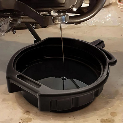 15L Plastic Oil Drain Pan Engine Collector Drip Tray from B&Q