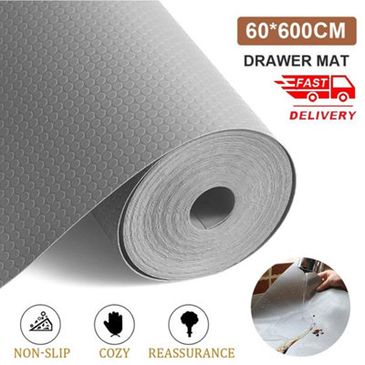  - Grey Waterproof Bulk Roll Cabinet Shelf Liner
