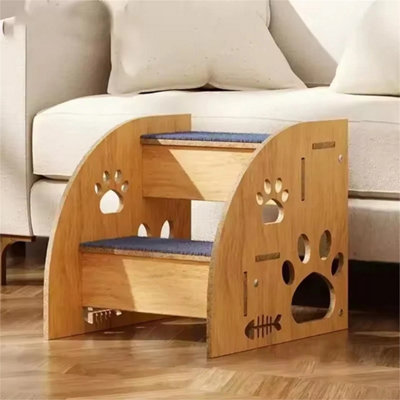 2 Steps 30 34 30Cm Wooden Pet Stairs Detachable Dog Cat Ramp from B&Q