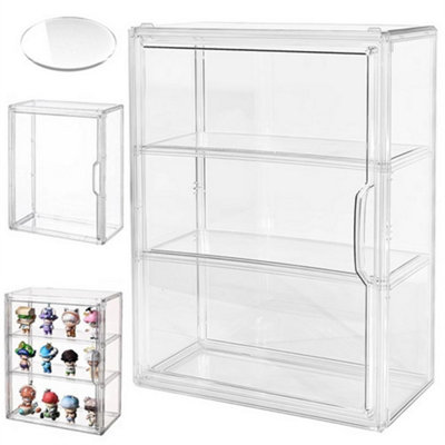 - 3-Tier Clear Acrylic Dustproof Display Case