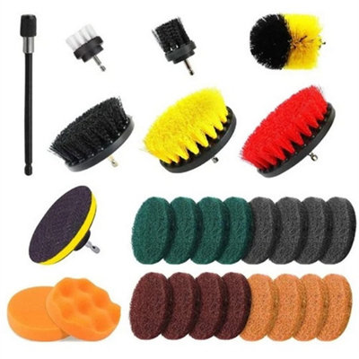 26Pcs Drill Brush Attachment Set Tile Grout Cleaning Scrubber from B&Q