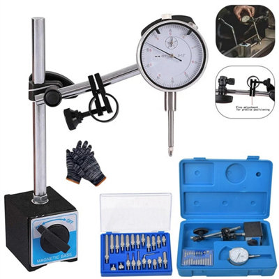 Dti Dial Test Indicator With Magnetic Base & 22Pc Probes from B&Q