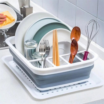 10 Ltr Collapsible Washing Up Bowl Dish Drainer Draining Folding from B&Q