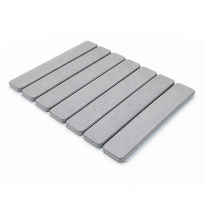 Light Grey Stone Drying Mat For Kitchen Counter Foldable Diatomaceous Earth Dish Drying Mat from B&Q