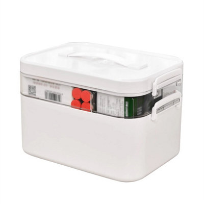 2-Layer Medicine Box Large First Aid Portable from B&Q