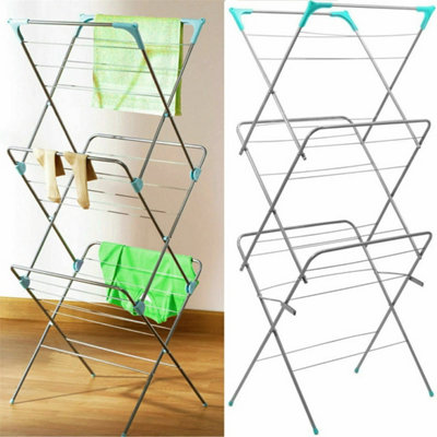  - 3 Tier Clothes Airer Laundry Dryer Folding Indoor And Outdoor Drying Rack