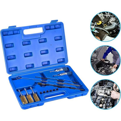 14Pcs Diesel Injector Seat Cleaning Brush Tool Engine Injectors Cleaner Kit from B&Q