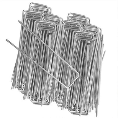 Weed Control Fabric Heavy Duty Mat Pins Ground Cover Membrane Garden Tent Pegs from B&Q
