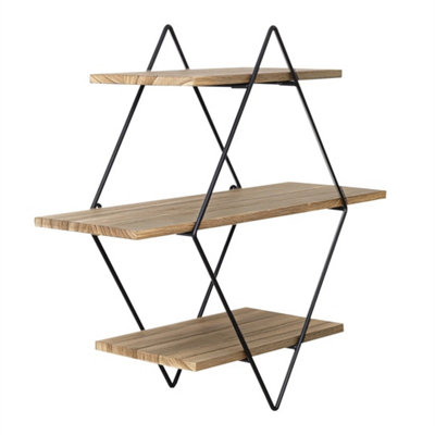 Rustic Wood Floating Shelves Decorative Wall Shelf Bathroom Kitchen Living Room