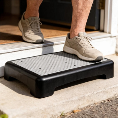 Anti-Slip Door Half Step Elderly Support Stool Disability Outdoor Mobility Aid from B&Q