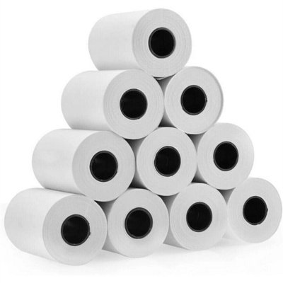 100 Rolls 57X40 Thermal Rolls Cash Credit Card Machine Receipt Paper Till Roll from B&Q