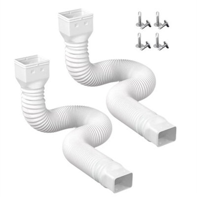 2Pcs Rain Gutter Downspout Extension Rustproof Downspout Extender Drain Pipe from B&Q