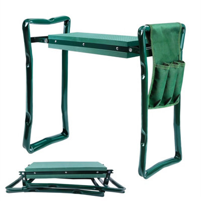 Foam Padded Garden Portable Folding Knee Pad Kneeler Seat Stool And Tool Bag from B&Q