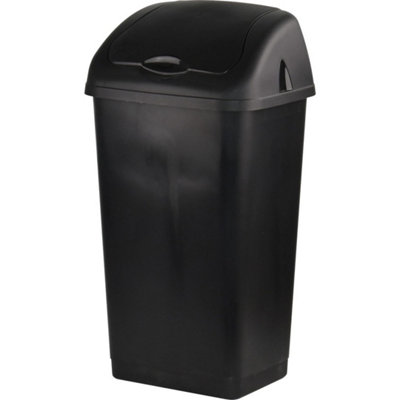 60L Plastic Swing Top Bin Large Kitchen Rubbish Waste Dustbin from B&Q
