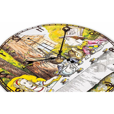 Alice In Wonderland Backwards Hanging Wall Clock Decoration Gift Party from B&Q