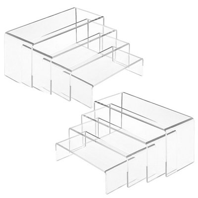 8Pcs Clear Acrylic Cube Display Stands from B&Q