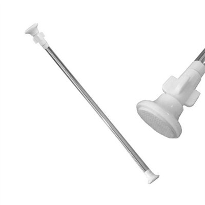 Shower Curtain Pole Rail Rod Bath Door Window Extendable Telescopic from B&Q