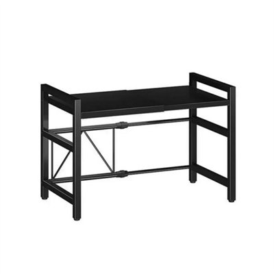 2 Tier Expandable Microwave Oven Rack Stand Storage Holder from B&Q