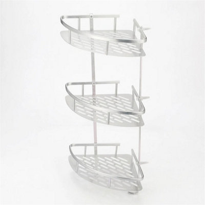 3 Tier Corner Shower Caddy Bathroom Shelf Storage Rack Basket from B&Q