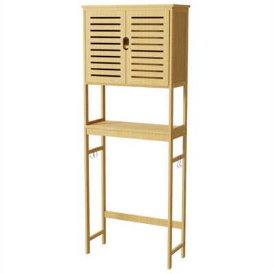 3-Tier Washing Machine Storage Rack Over Toilet Shelf Bamboo from B&Q