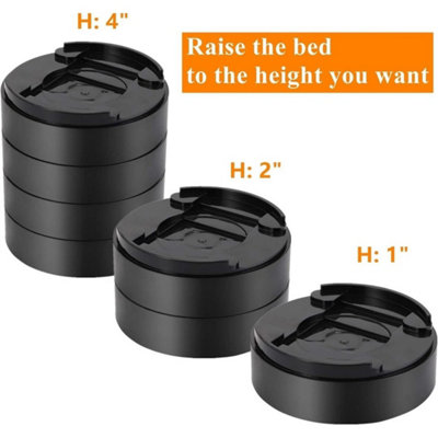 8Pcs Bed Chair Risers Stackable Stacking Bed Raising Blocks Furniture Leg Lift from B&Q