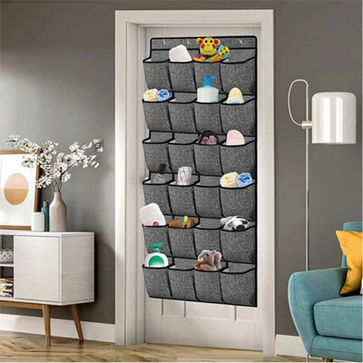 24-Pocket Hanging Shoe Organizer Over Door Storage Rack from B&Q