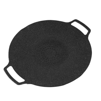 36Cm Non-Stick Korean Bbq Teppanyaki Grill Pan Round from B&Q