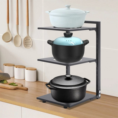  - 3-Tier Kitchen Pot Stand Pan Storage Organizer Rack