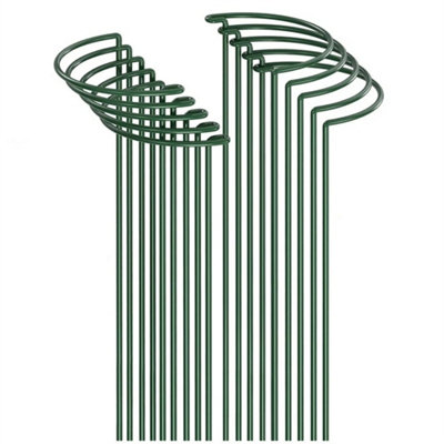 10Pcs Half Round Metal Plant Support Stakes from B&Q