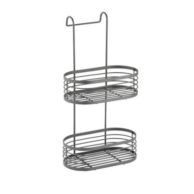 Grey Over Door Shower Caddy Bathroom Storage from B&Q