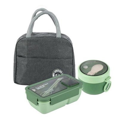  - Bento Box For Adults Lunch Box Set With Insulated Lunch Bag Utensils Leakproof Green