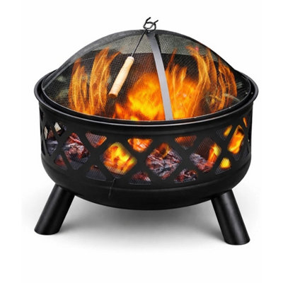 Wood Fire Pit Bbq Camping Mesh Guard 61Cm from B&Q
