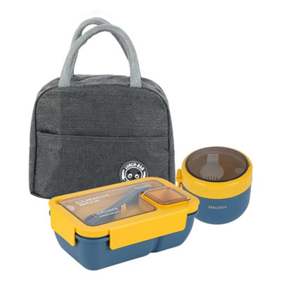  - Bento Box For Adults Lunch Box Set With Insulated Lunch Bag Utensils Leakproof Blue
