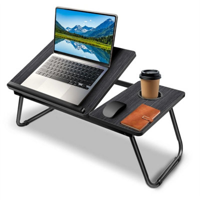Black Laptop Bed Table Sofa Breakfast Tray Computer Lap Desk Stand Portable Adjustable from B&Q