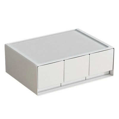  - 3 Drawer Desktop Storage Box With Drawers Organizer