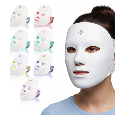 B&Q 7 Color Led Light Therapy Wireless Facial Mask