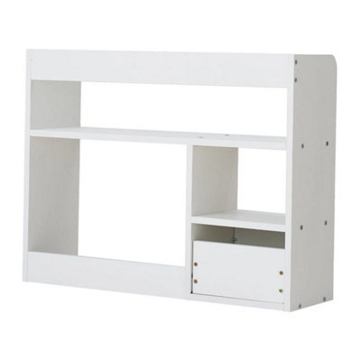  - Wood Desktop Bookshelf Storage Organizer Display Shelf Bookcase Rack With Drawer