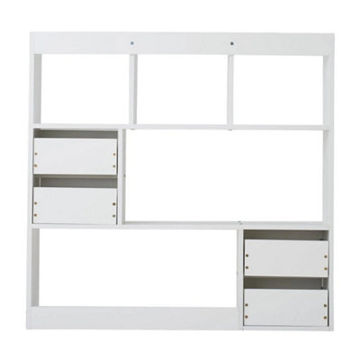  - 83X17X80 Wood Desktop Bookshelf Storage Organizer Display Shelf Bookcase Rack With Drawer