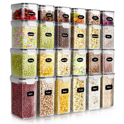24Pcs Airtight Plastic Storage Containers from B&Q