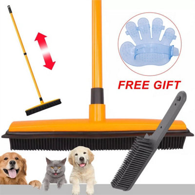 Pet Hair Remover Broom Brush Set For Carpet from B&Q