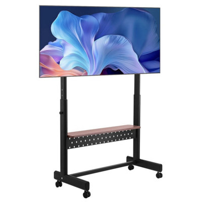  - Rolling Tv Stand Mobile Tv Cart Holds Up To 205 Lbs For 55-100 Inch Tvs