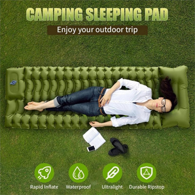  - Inflatable Mat Camping Sleeping Self Inflating Mattress Bed Air Pillow