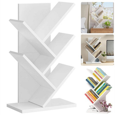  - Tree Bookcase Bookshelf 5Tier Desk Book Storage Display Rack Shelf