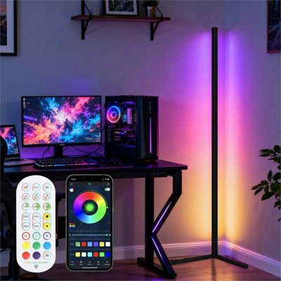 65 Tall Rgb Corner Light With Remote Led Mood Lamp For Color Changing from B&Q