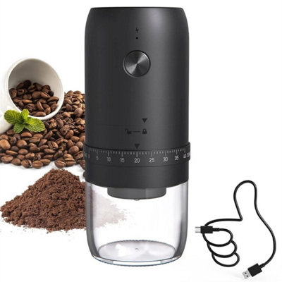 Electric Coffee Bean Grinder Adjustable Rechargeable Coffee Bean Mill from B&Q