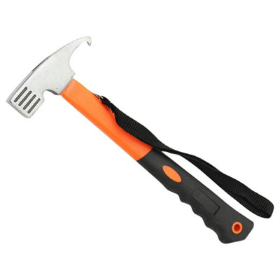 Outdoor Camping Tent Stake Peg Nail Hammer Mallet Orange from B&Q