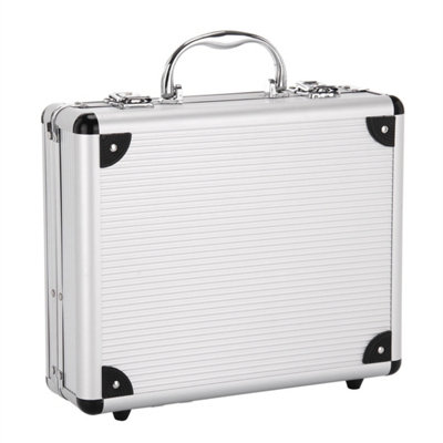 Large Hard Aluminium Flight Case Foam Lockable Tool Camera Gun Storage Carry Box from B&Q