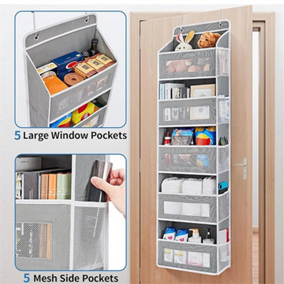 5 Pockets Over The Door Hanging Organiser Space Saving Wardrobe Toys Storage from B&Q
