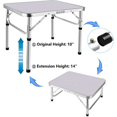 Portable Folding Camping Table Aluminium Carry Bbq Desk from B&Q